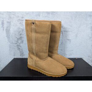 ABEO Sarnia Womens Size 7 Tan Genuine Sheepskin Lined Boots Orthotics